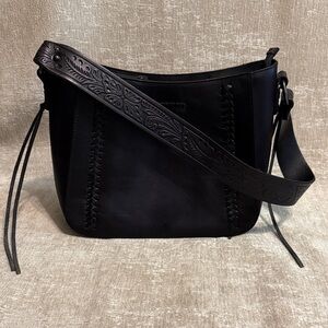 Montana West Black Leather Shoulder Bag Conceal Carry Purse